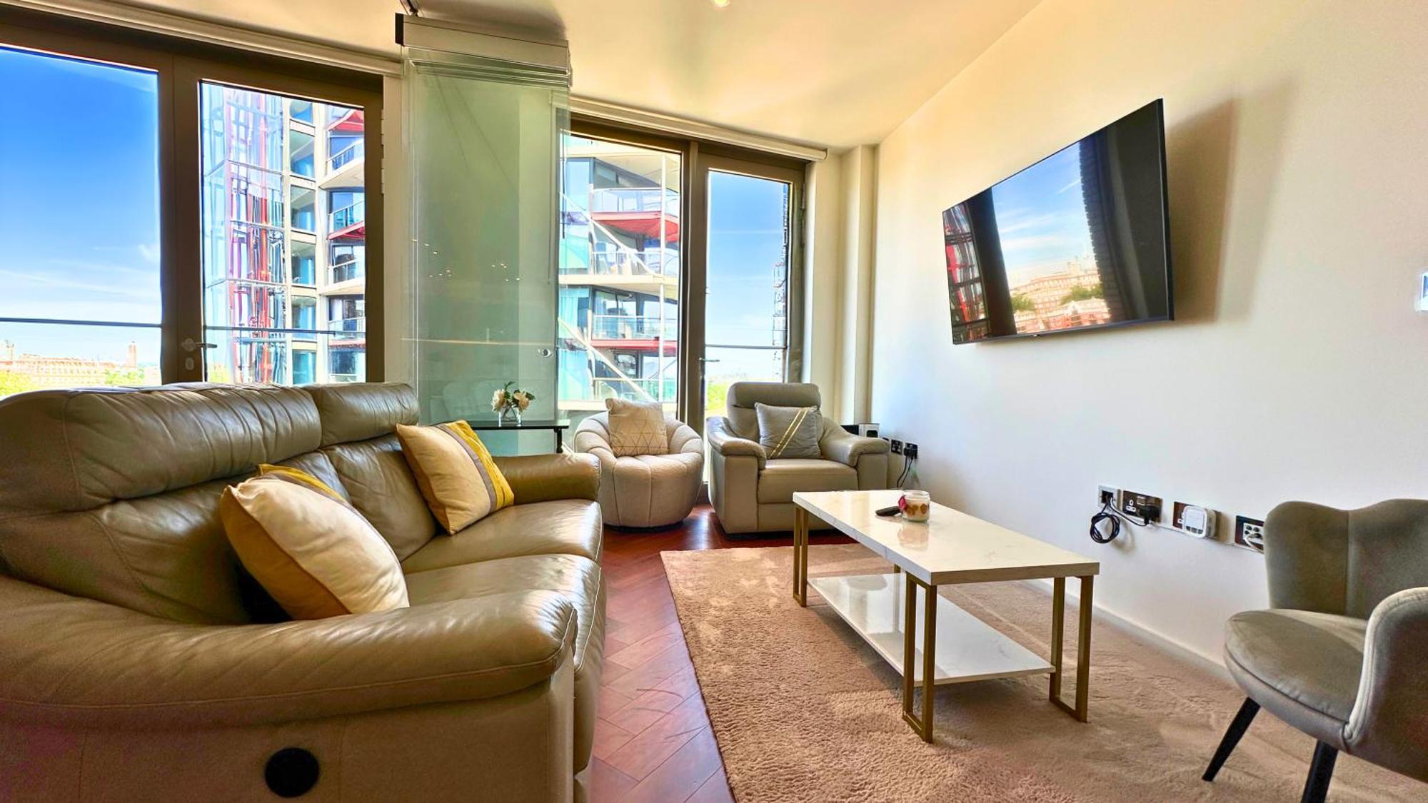 Lavish Penthouse River View Fast Wifi - Luxurylondonstays Dış mekan fotoğraf